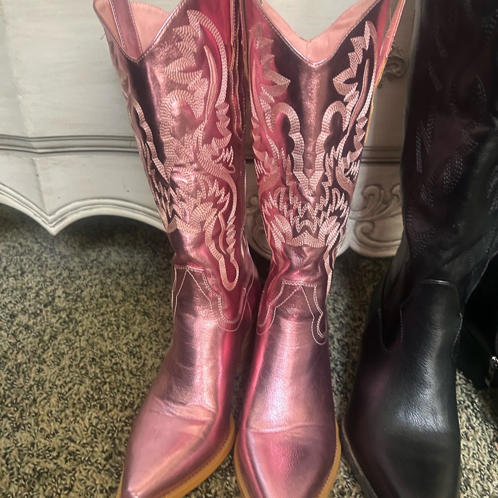 Pink Western Cowboy Boots